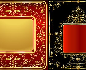 Gorgeous golden Border Floral vector