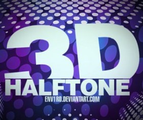 3D Halftone Photoshop Brushes