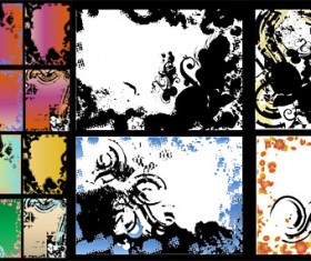 Ink border with frames vector