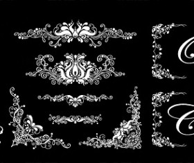 Ornate Border corner Floral vector