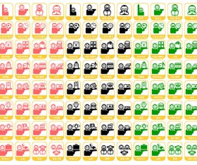 Action figures icons vector