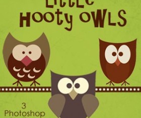 Little Hooty Owls Photoshop Brushes