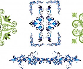 Delicate floral frames vector