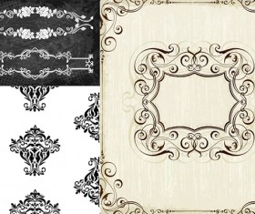 Retor ornaments design vector