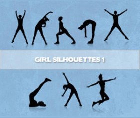 Girls Silhouettes Photoshop Brushes