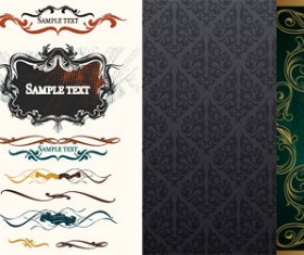 ornaments floral elements vector