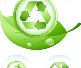 Leaves style icon vector