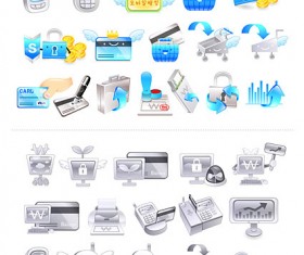 Financial style icon vector