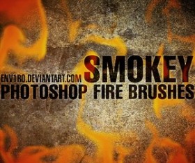 SMOKEY Fire Photoshop Brushes