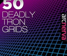 50 Deadly Tron Grids Photoshop Brushes