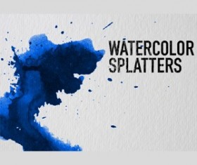 Watercolor Splatters Photoshop Brushes