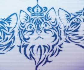 Tribal Kittens Photoshop Brushes