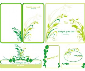Green plants border vector