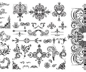 Floral ornaments vector