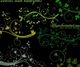 Leaves and Butterflies Photoshop Brushes