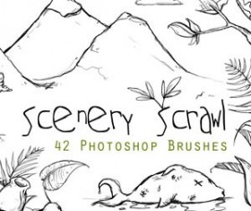 Scenery Scrawl Photoshop Brushes
