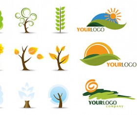 Icon and logo trees vector