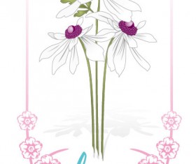 Flowers Border love vector