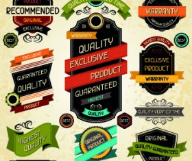 Vector Retro Stickers and labels set 03