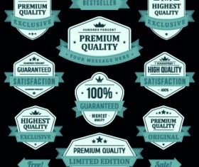 Dark labels vector 04