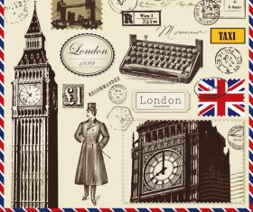 Vintage london tour elements 02