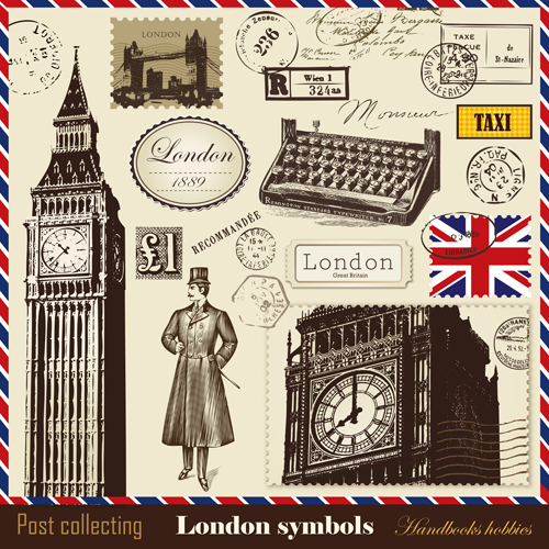 Vintage london tour elements 02