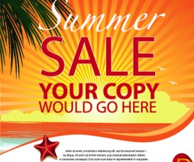 Travel poster design template vector 04