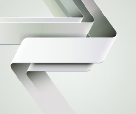 White ribbon vector background 04