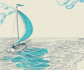Vector Sailing vessels set 03