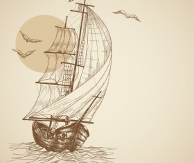 Vector Sailing vessels set 05