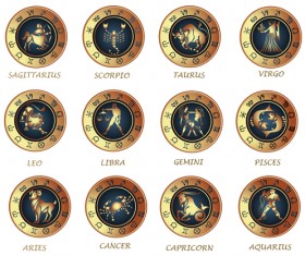 Different Signs of the zodiac design vector 05
