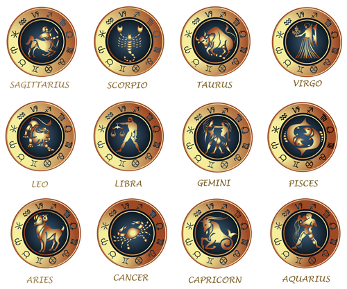 Different Signs of the zodiac design vector 05