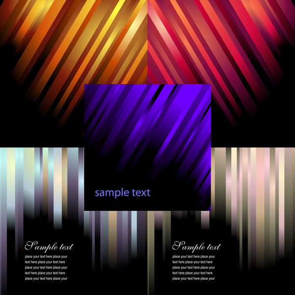 Colour stripe background vector material