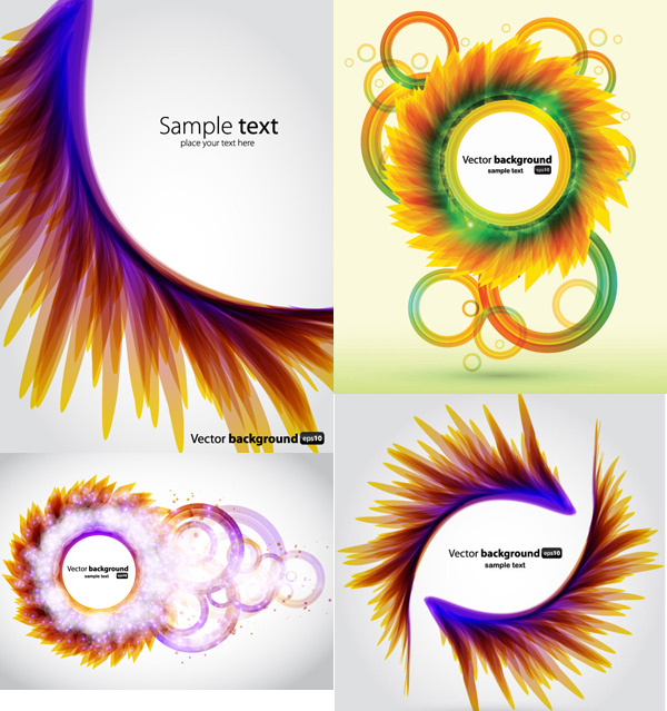 Colorful petals backgrounds vector material