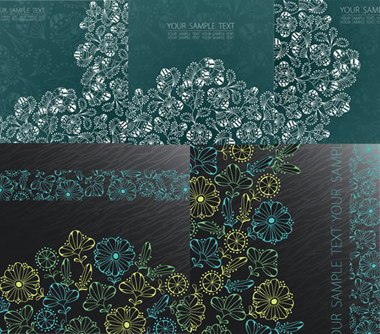 Dream flower pattern background art vector