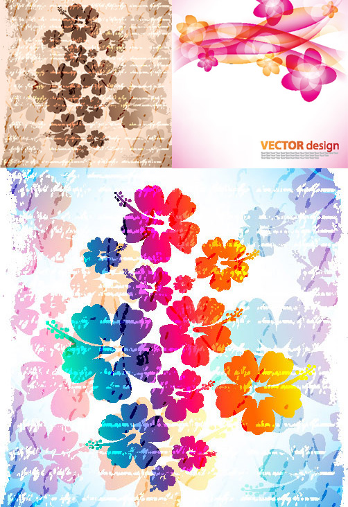 Flower background vector graphics