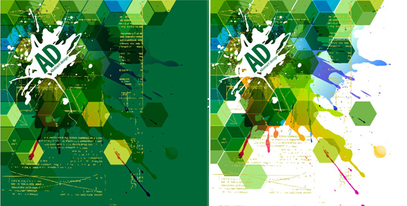 Abstract green background design elements
