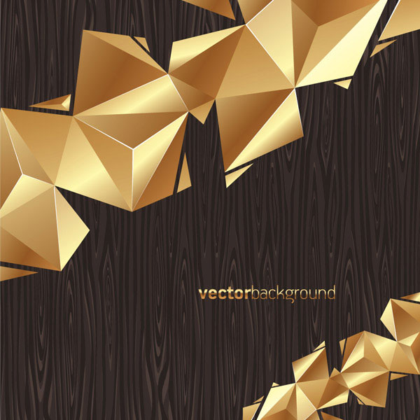 Elements of golden color of wood backgrounds vector Graphic