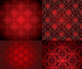 red decorative pattern background vector