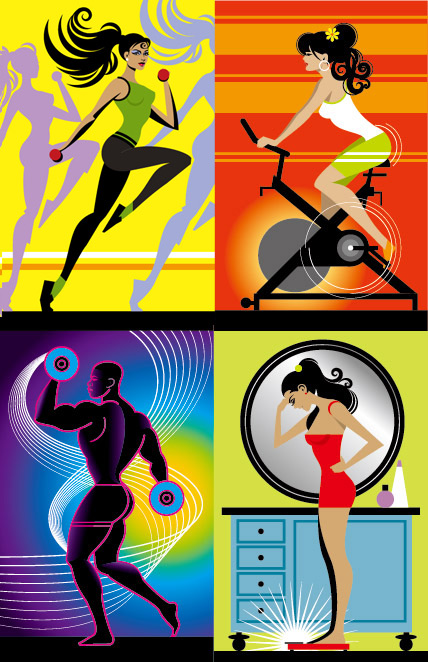 Fitness Series illustrator Vector