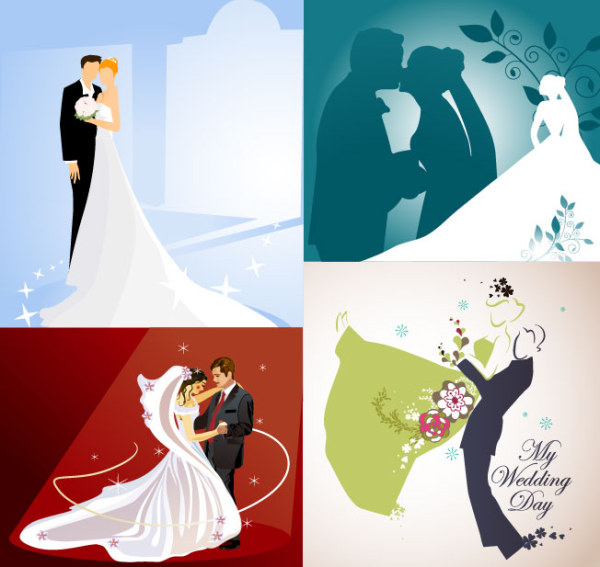 wedding illustrations vector free download