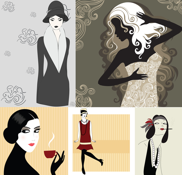 Elements of woman. Vector