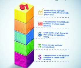 3D Infographic and diagram vector set 01