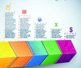3D Infographic and diagram vector set 02