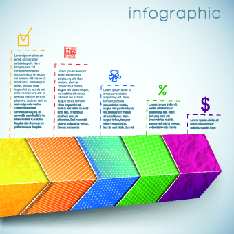 3D Infographic and diagram vector set 02
