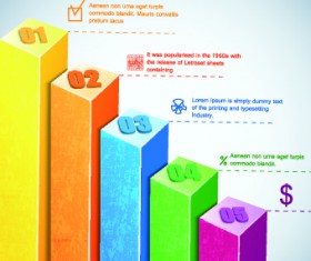3D Infographic and diagram vector set 04