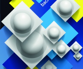 3D objects vector backgrounds 01