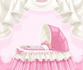 Cute Baby objects design elements 04