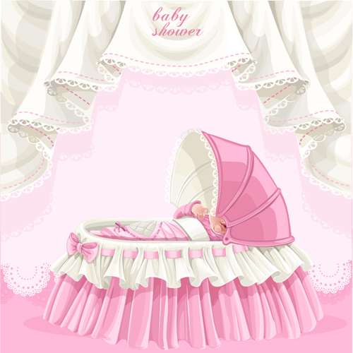 Cute Baby objects design elements 04