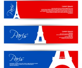 Banner of travel elements vector 01